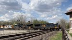 CSX 144 starts east past the depot.